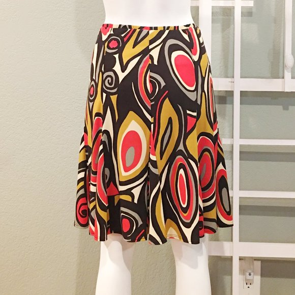 Retro Print Flared Skirt | S.L.B. - Picture 3 of 5
